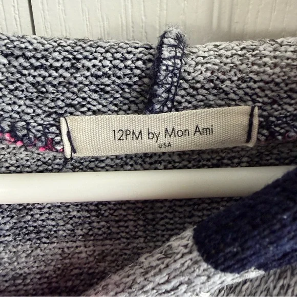 12 PM by Mon Ami striped hoodie size large - Picture 2 of 5